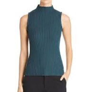 Kenneth Cole Ribbed Stretch Mock Neck Tank Top